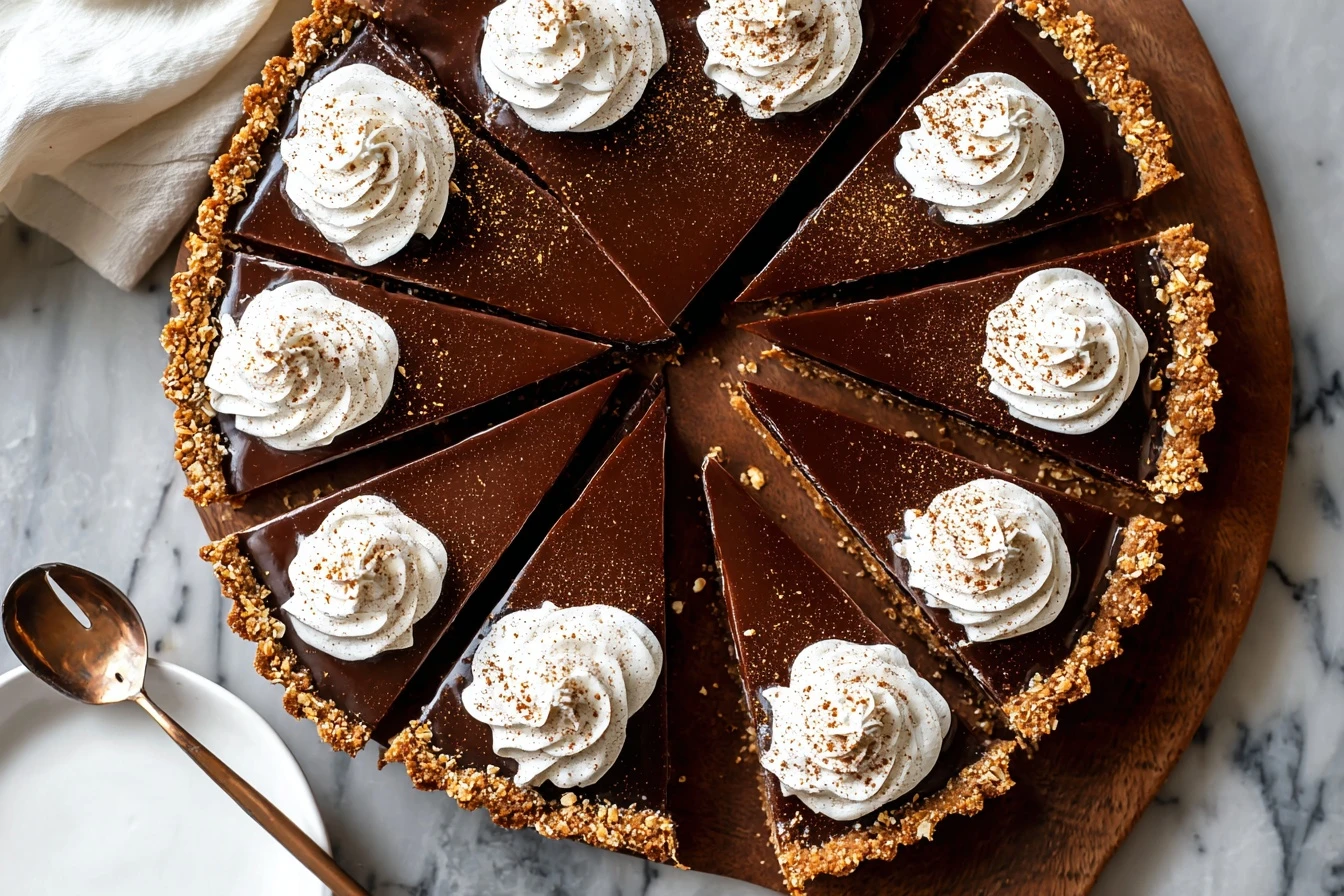 Vegan Gingerbread Chocolate Tart Recipe Easy Vegan Gingerbread Tart Gluten Free Vegan Chocolate Tart Homemade Vegan Ginger...