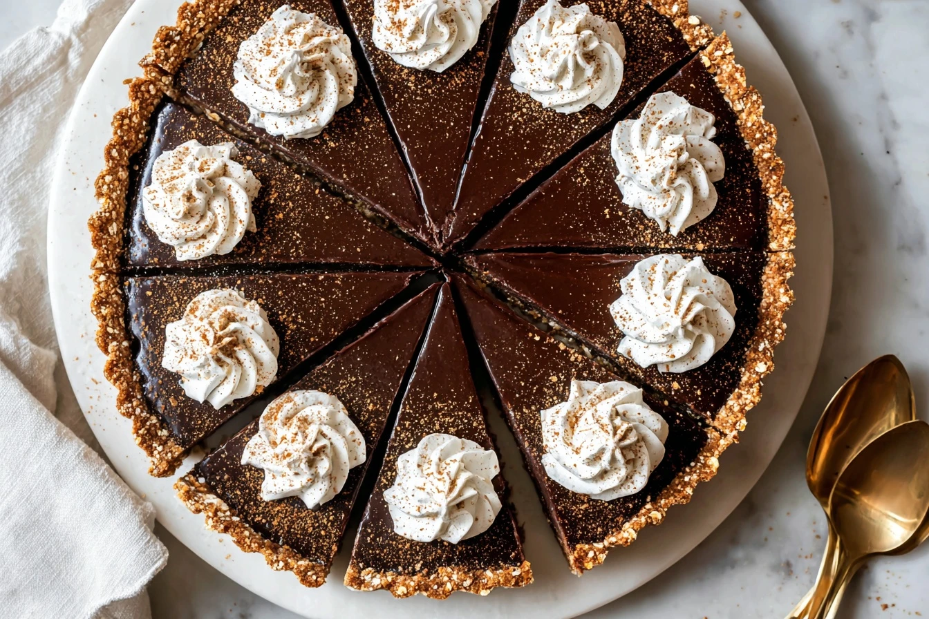 Vegan Gingerbread Chocolate Tart