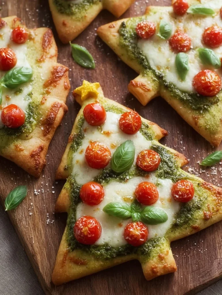 Vegetarian Christmas Pizza Recipe Easy Christmas Tree Pizza Idea Pesto Vegetarian Pizza For Christmas Holiday Tree-shaped ...