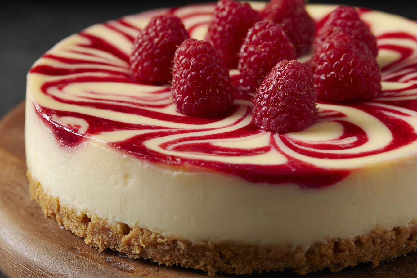 White Chocolate Raspberry Cheesecake