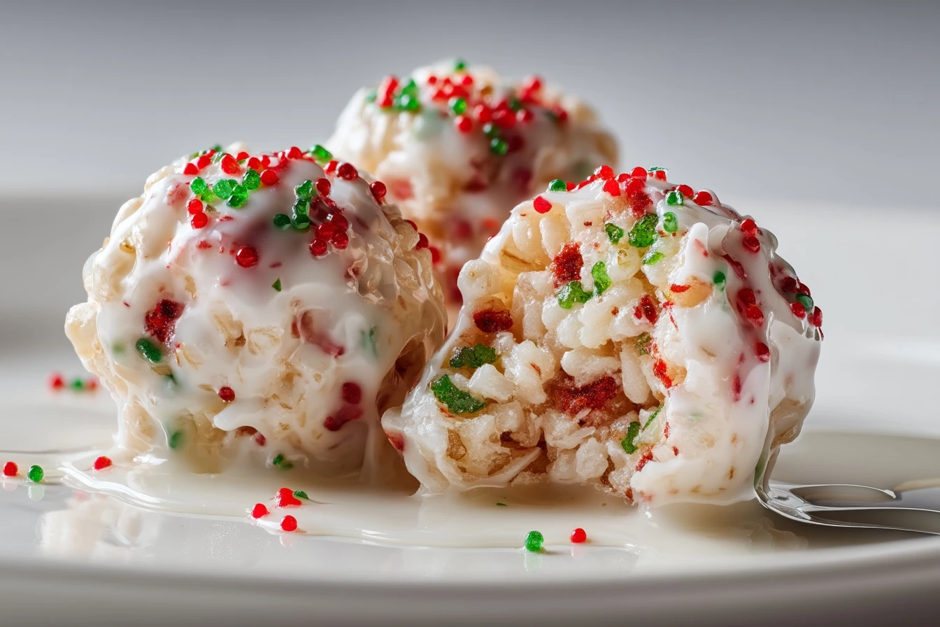 White Chocolate Rice Crispy Balls Recipe Homemade White Chocolate Crispy Treats Best Rice Crispy Balls For Christmas How T...