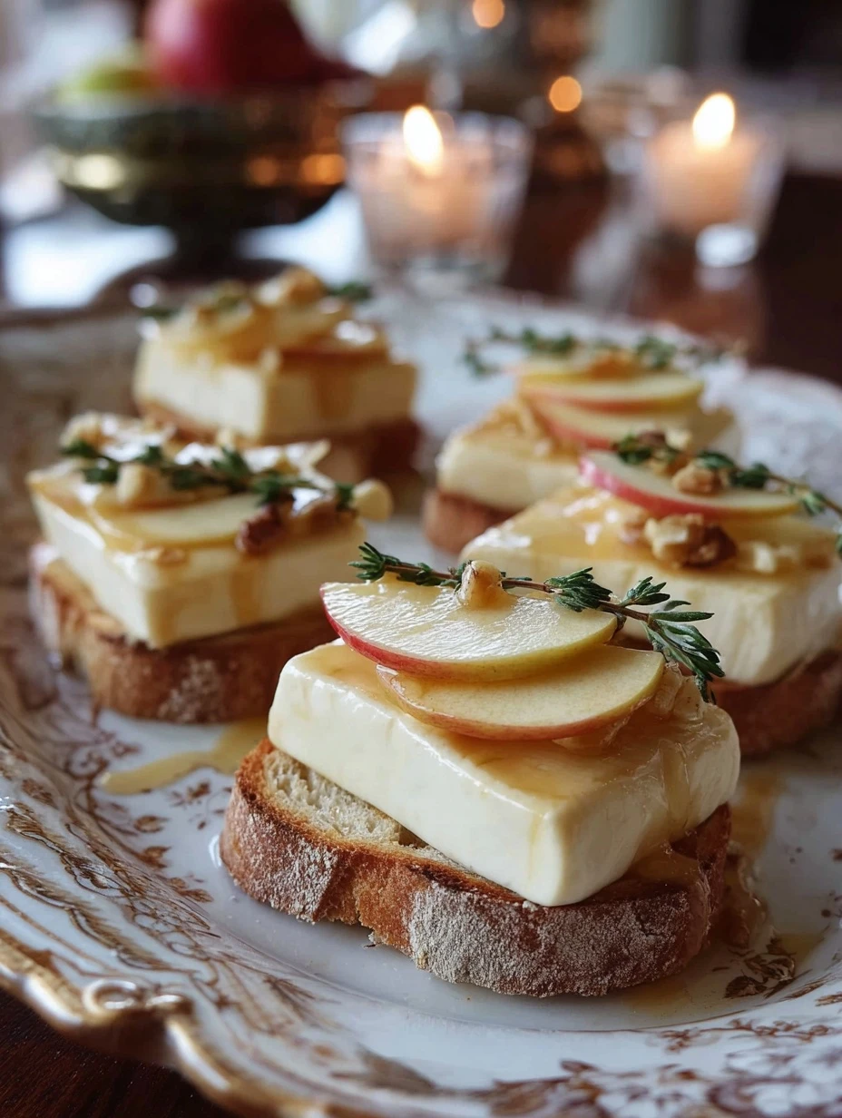 Apple Brie Crostini with Maple Cinnamon Butter Recipe