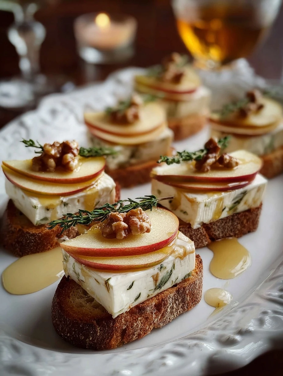 Apple Brie Crostini Recipe Easy Apple Brie Crostini Maple Cinnamon Butter Topping Gourmet Apple Brie Appetizer Apple Brie ...