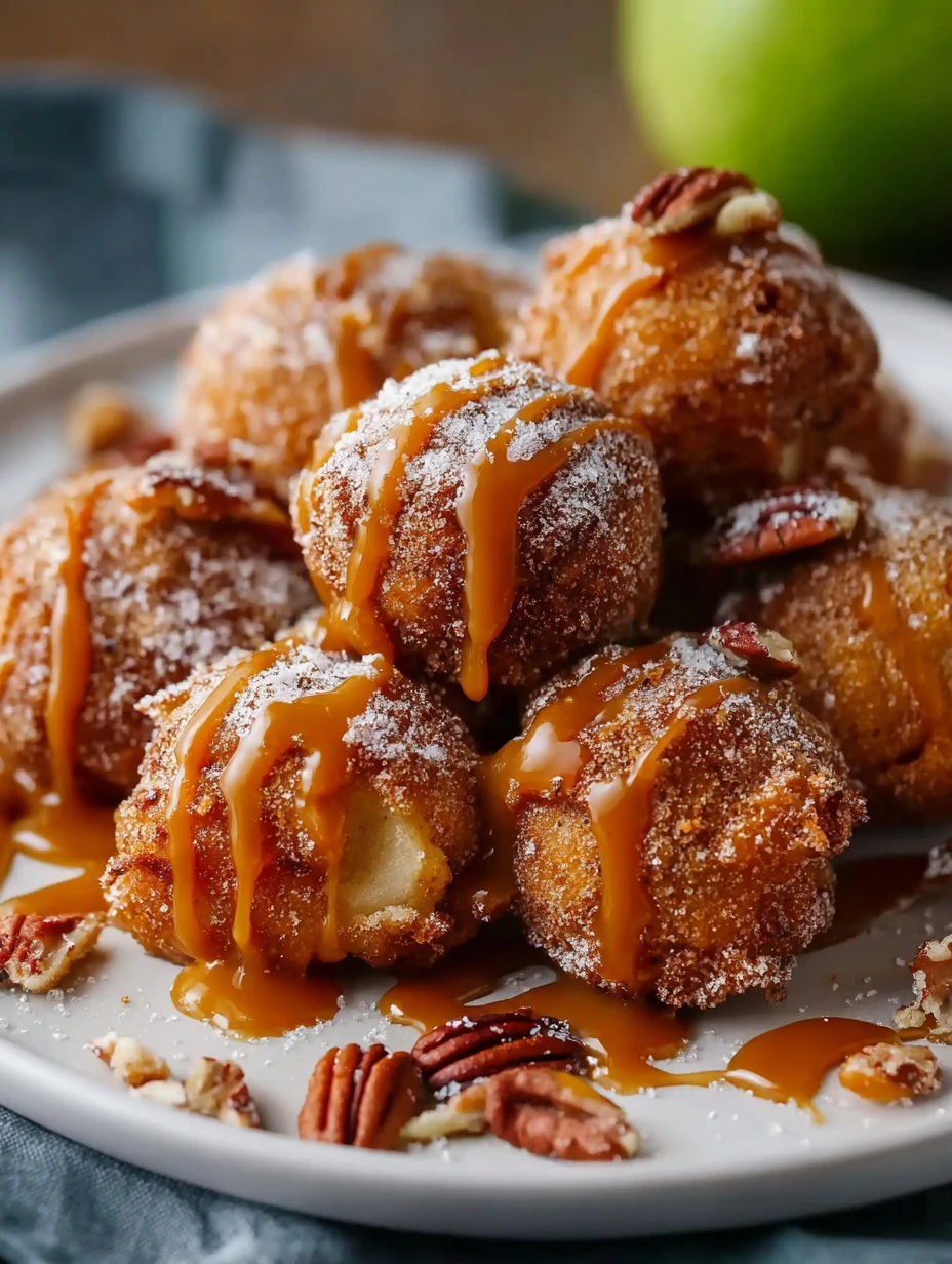 Apple Pecan Bites with Caramel Sauce