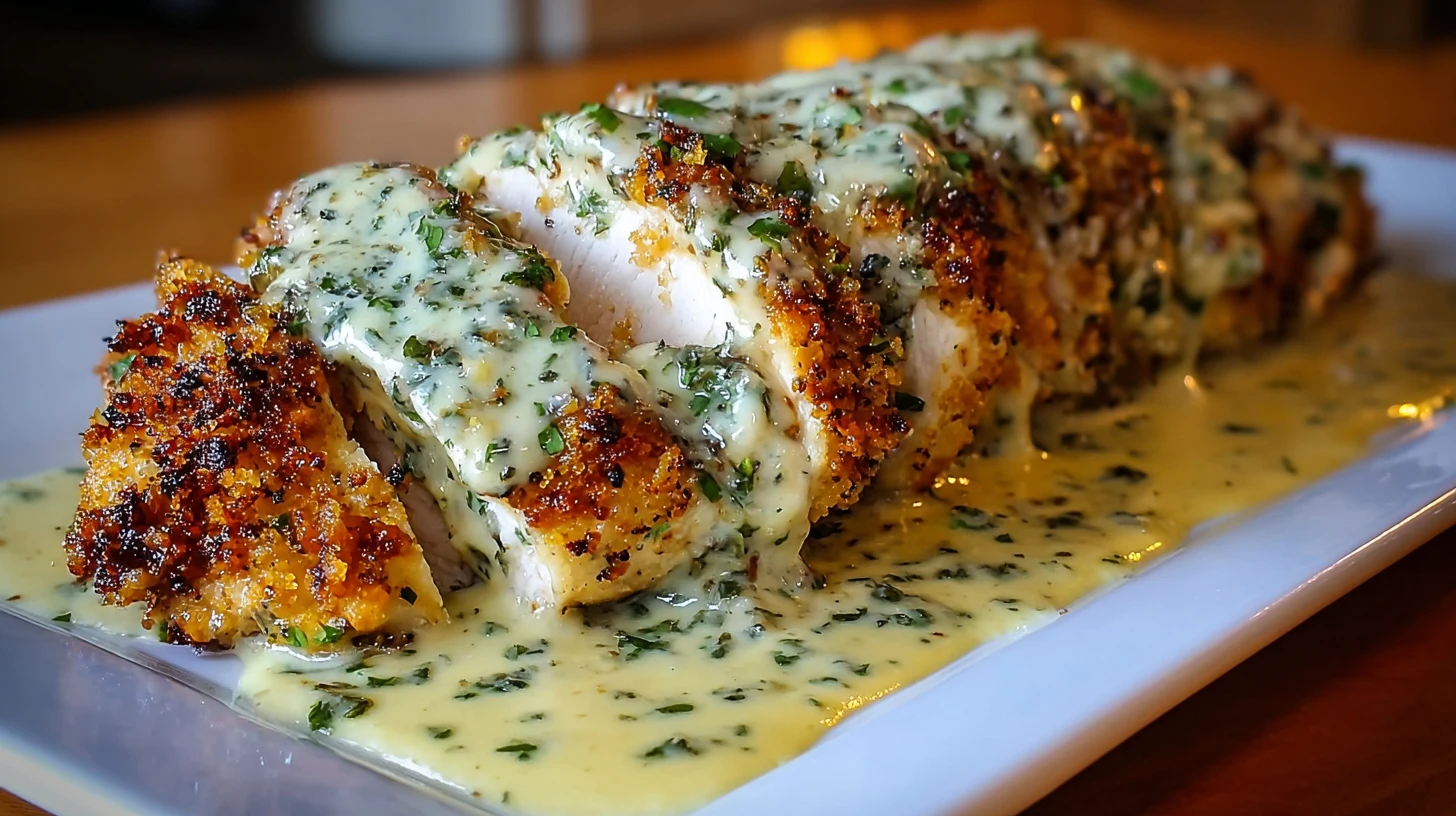 30-Minute Baked Caesar Chicken with Creamy Parmesan Sauce