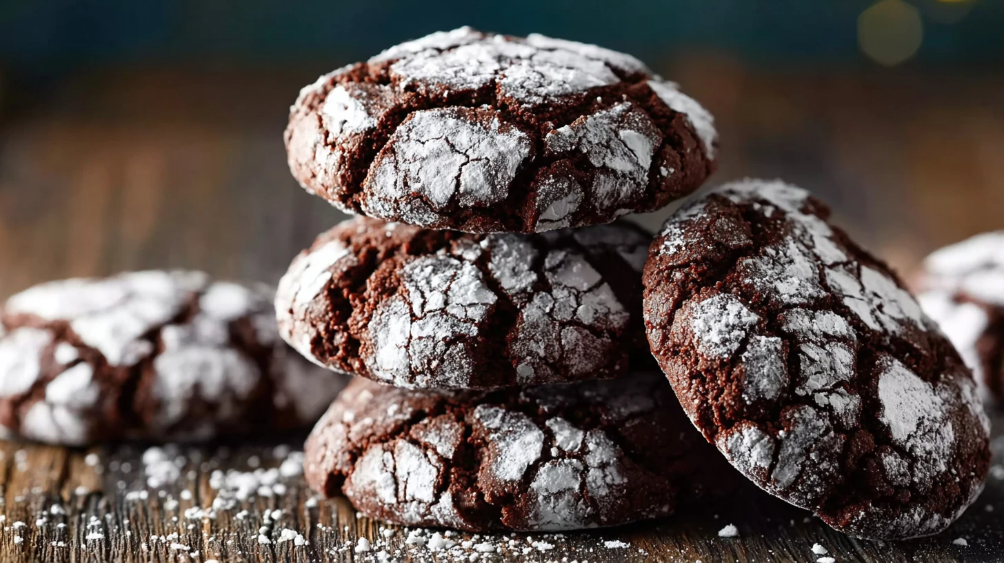 Best Chocolate Crinkle Cookies Recipe Homemade Chocolate Crinkle Cookies Easy Gluten Free Chocolate Crinkle Cookies Vegan ...