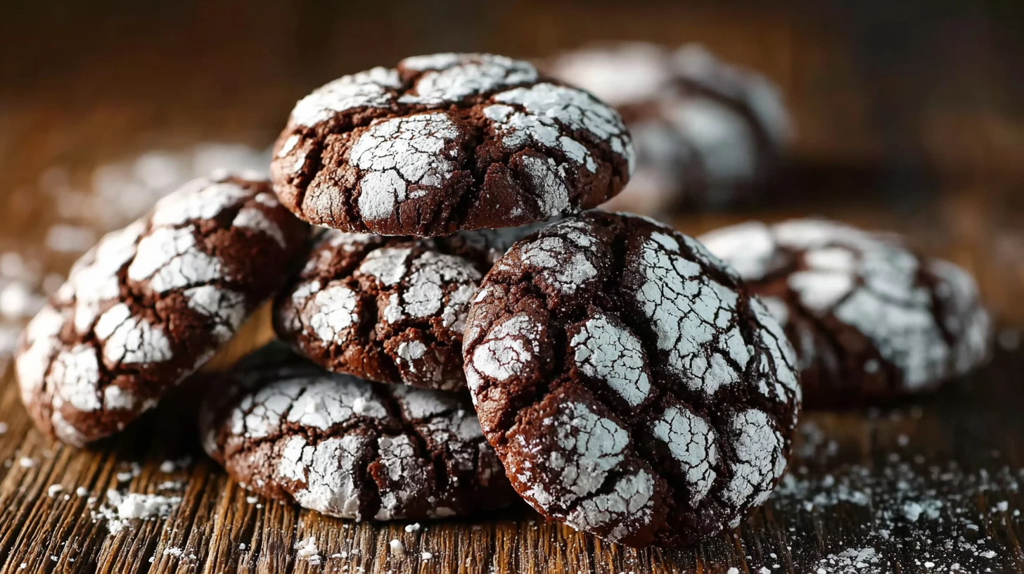 Best Chocolate Crinkle Cookies Recipe Homemade Chocolate Crinkle Cookies Easy Gluten Free Chocolate Crinkle Cookies Vegan ...