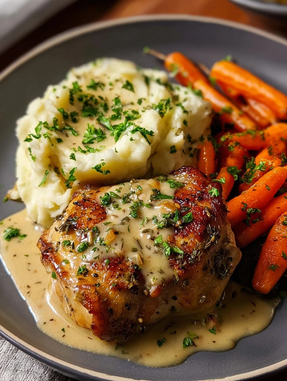 Best Herb-roasted Chicken Thighs Recipe Creamy Gravy For Chicken Thighs Ultimate Chicken Dinner Ideas Low-fat Roasted Chic...