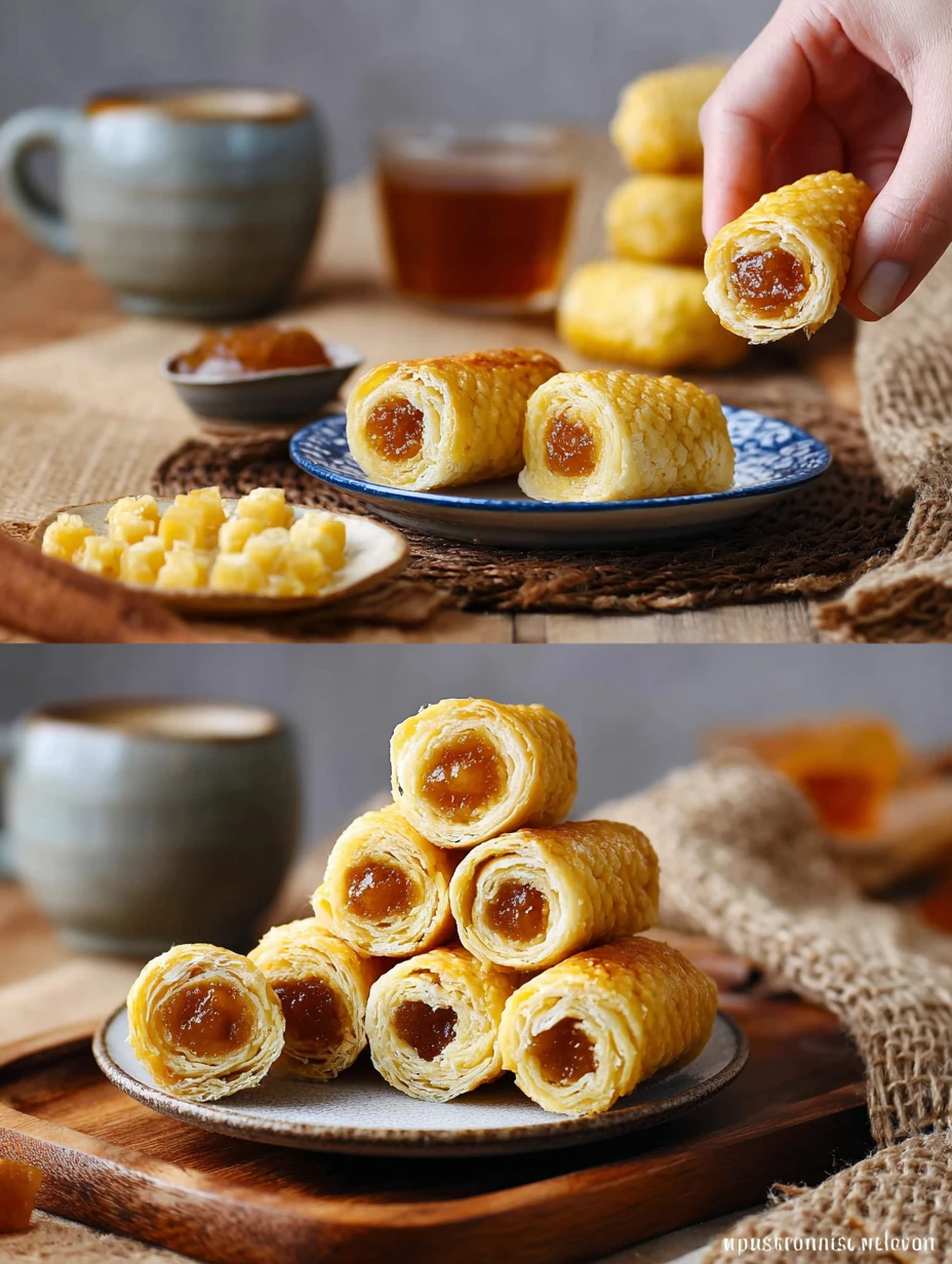 Best Nastar Gulung Recipes How To Make Rolled Pineapple Tarts Easy Nastar Gulung Baking Tips Rolled Pineapple Tarts For Be...