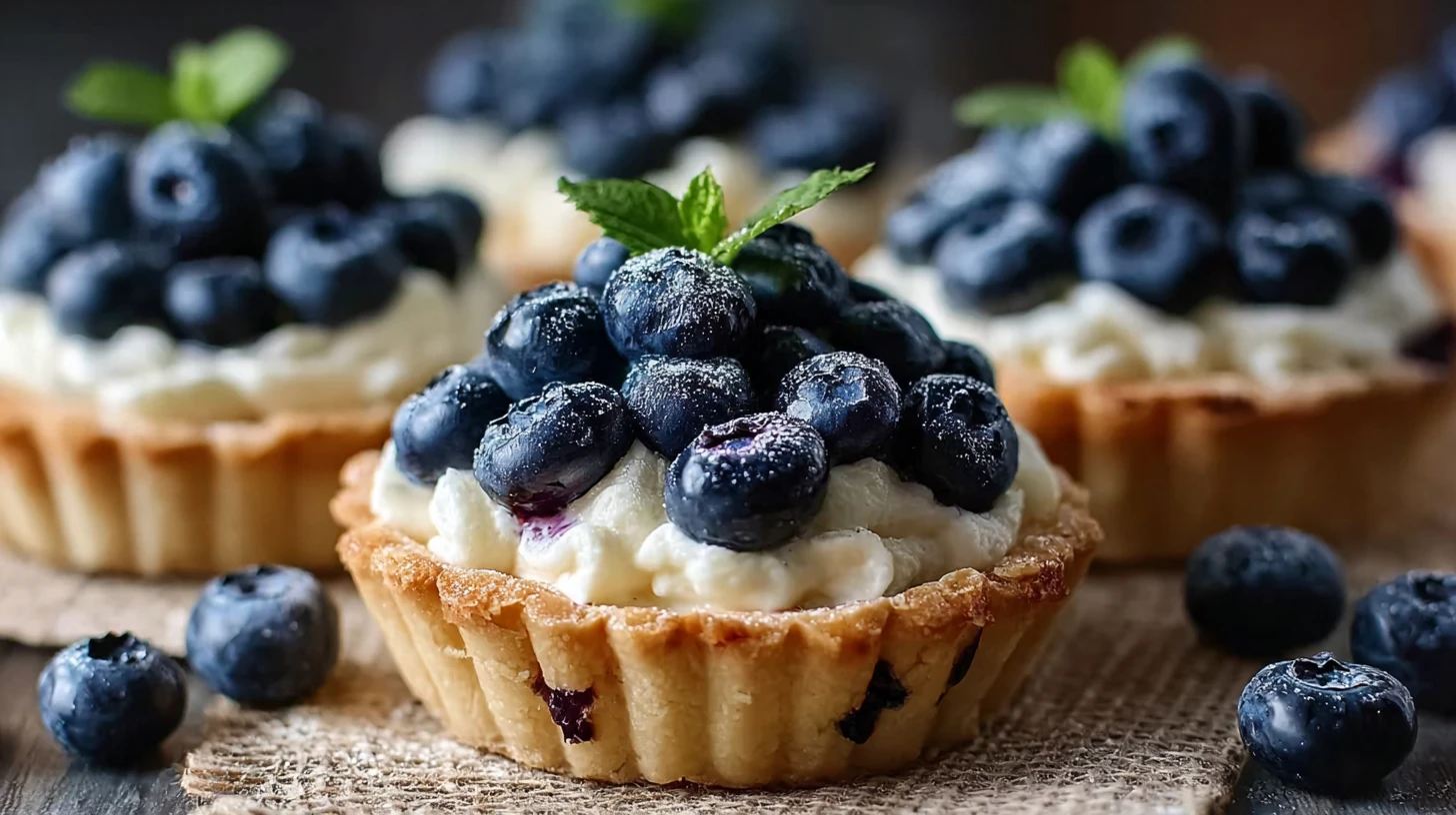 Blueberry Cream Cheese Tartlets Recipe Easy Blueberry Cream Cheese Tartlets Mini Blueberry Cream Cheese Tart Recipe Homema...