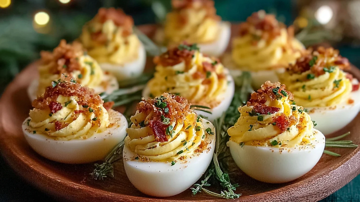 Christmas Deviled Eggs Recipe Ideas Easy Christmas Deviled Eggs Festive Deviled Eggs For Holiday Gourmet Deviled Eggs Chri...