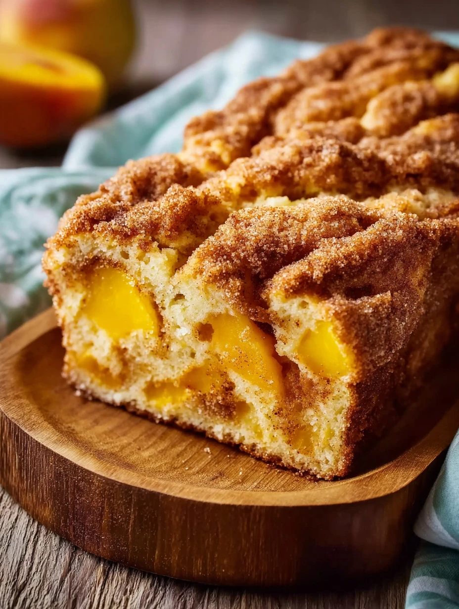 Cinnamon Peach Bread Recipe Easy Cinnamon Peach Bread Homemade Cinnamon Peach Loaf Best Cinnamon Peach Bread Gluten-free C...