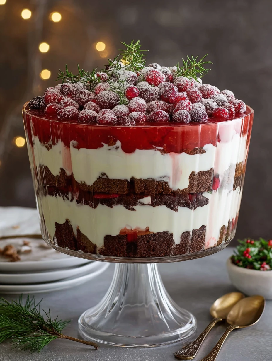 Classic Gingerbread Trifle with Cranberry Curd: The Perfect Holiday Showstopper