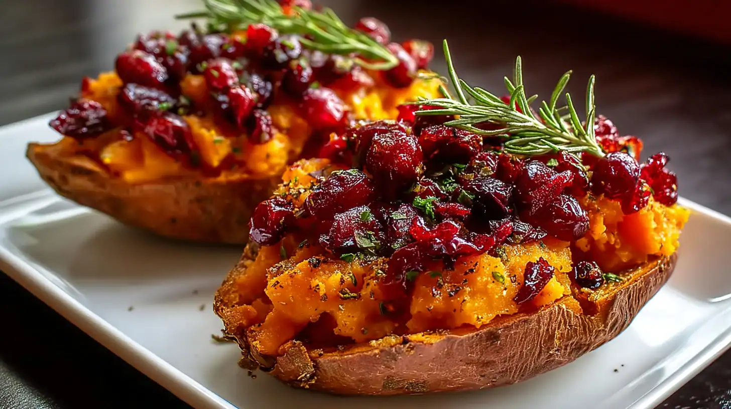 Cranberry Apple Twice Baked Sweet Potatoes: A Festive Delight