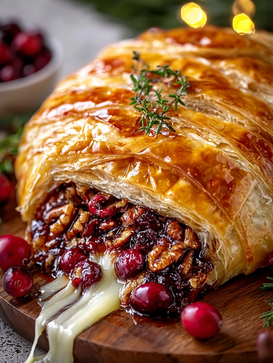 Cranberry Pecan Brie En Croûte Recipe Holiday Cranberry Pecan Brie Appetizer Easy Baked Brie With Cranberries And Pecans ...