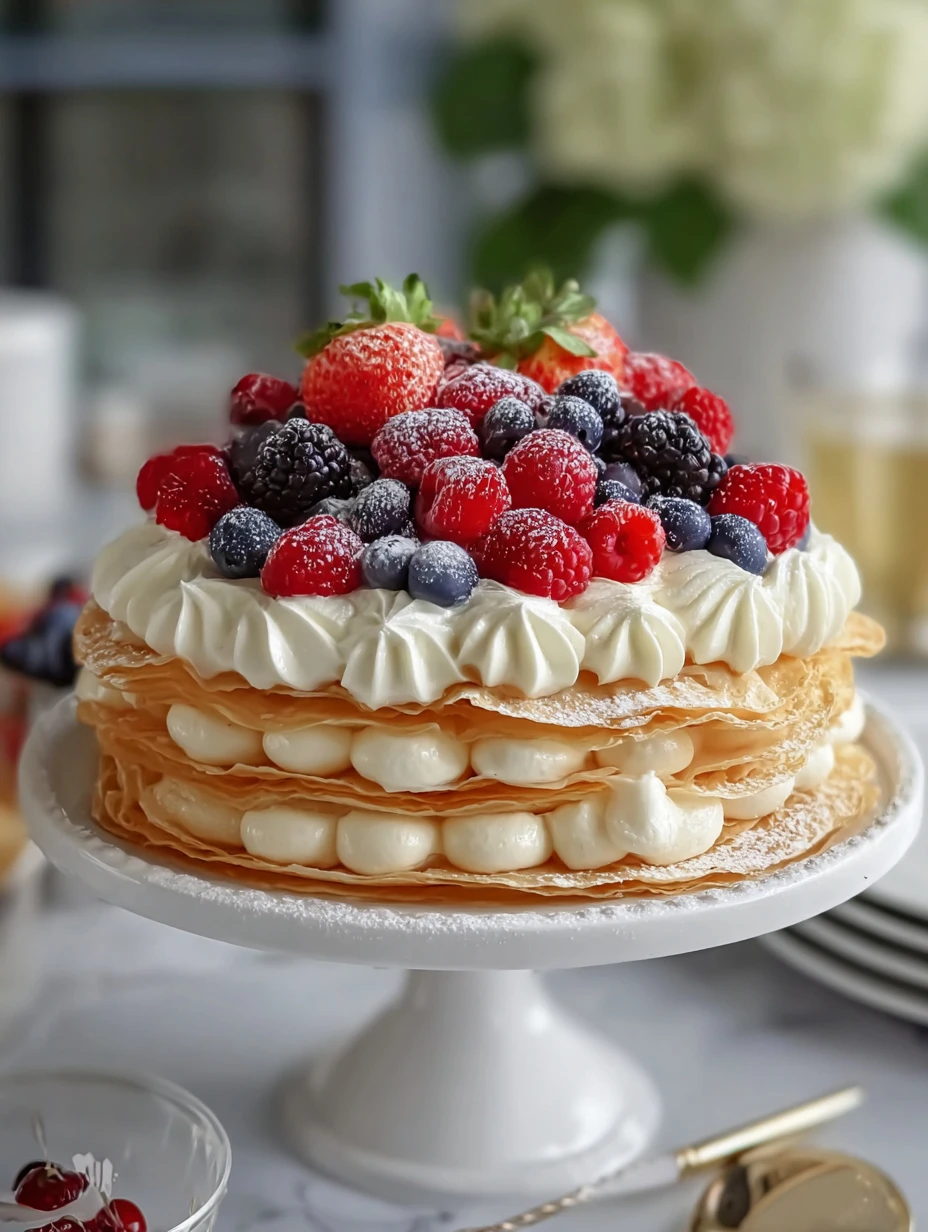 Decadent Puff Pastry Berry Cream Cake Recipe Easy Berry Cream Puff Pastry Cake Best Puff Pastry For Berry Cream Cake Homem...