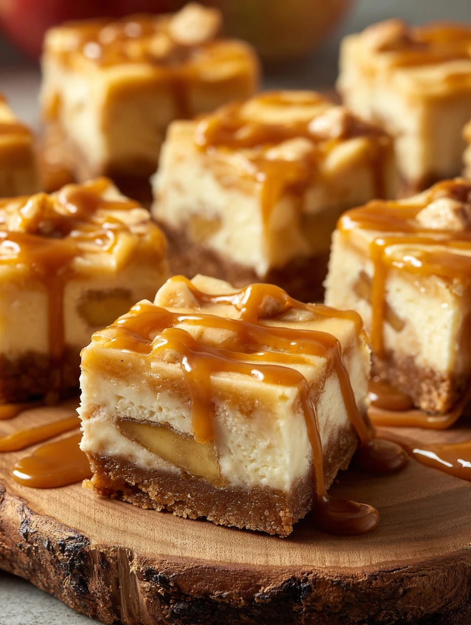 Easy Caramel Apple Cheesecake Bars Recipe Homemade Caramel Apple Cheesecake Bars Best Caramel Apple Cheesecake Bars For Fa...