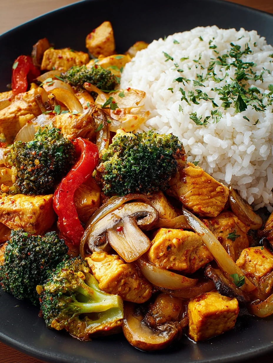 Easy Chicken & Veggie Curry Bowl with Fragrant Rice Recipe