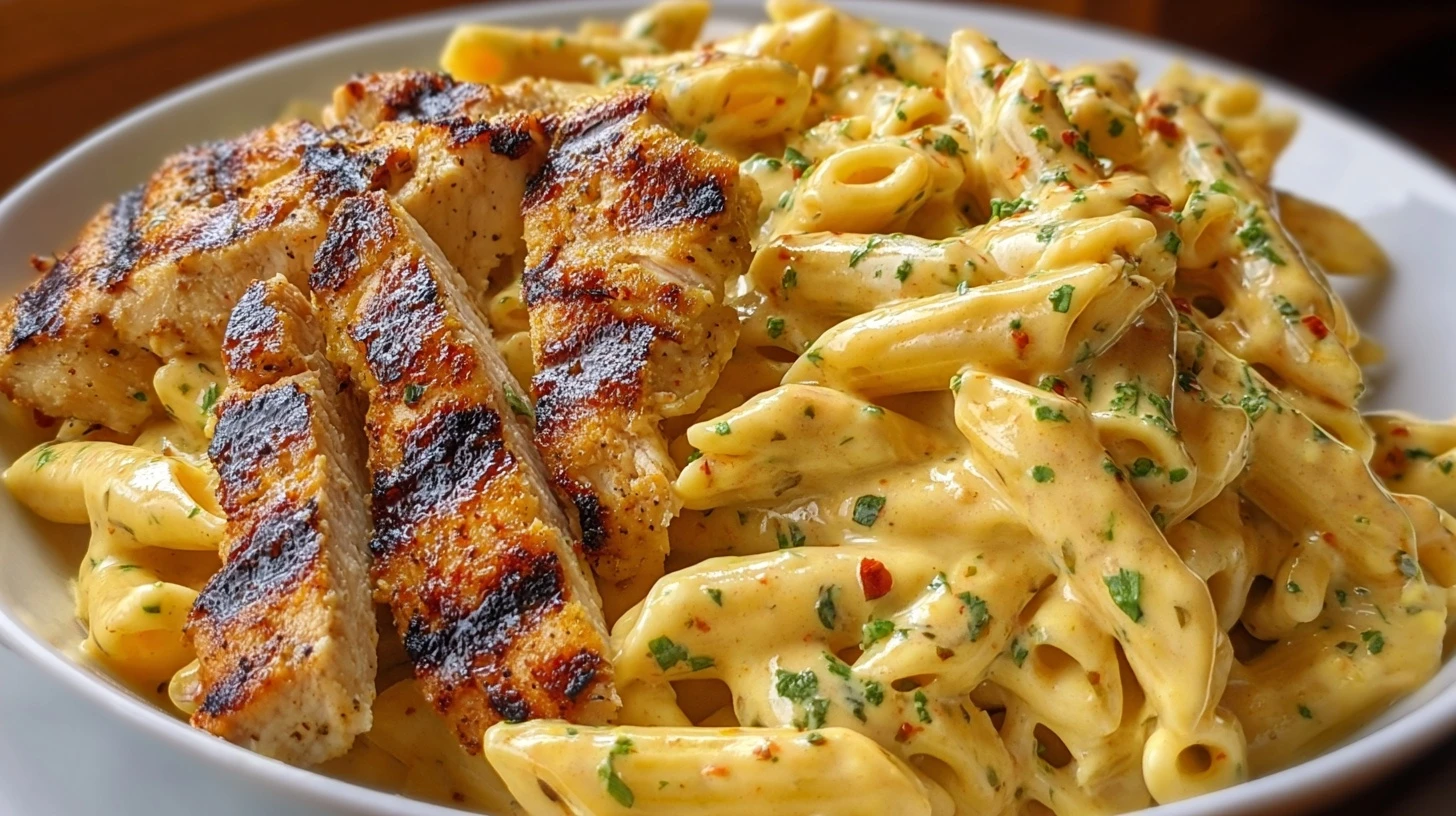 Creamy Cajun Chicken Pasta with Grilled Chicken Strips Recipe