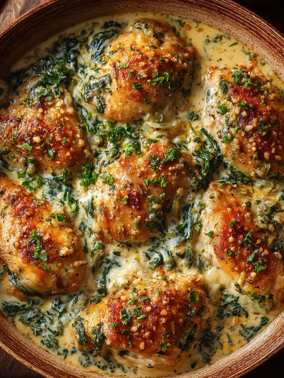 30-Min Creamy Chicken and Spinach Casserole!