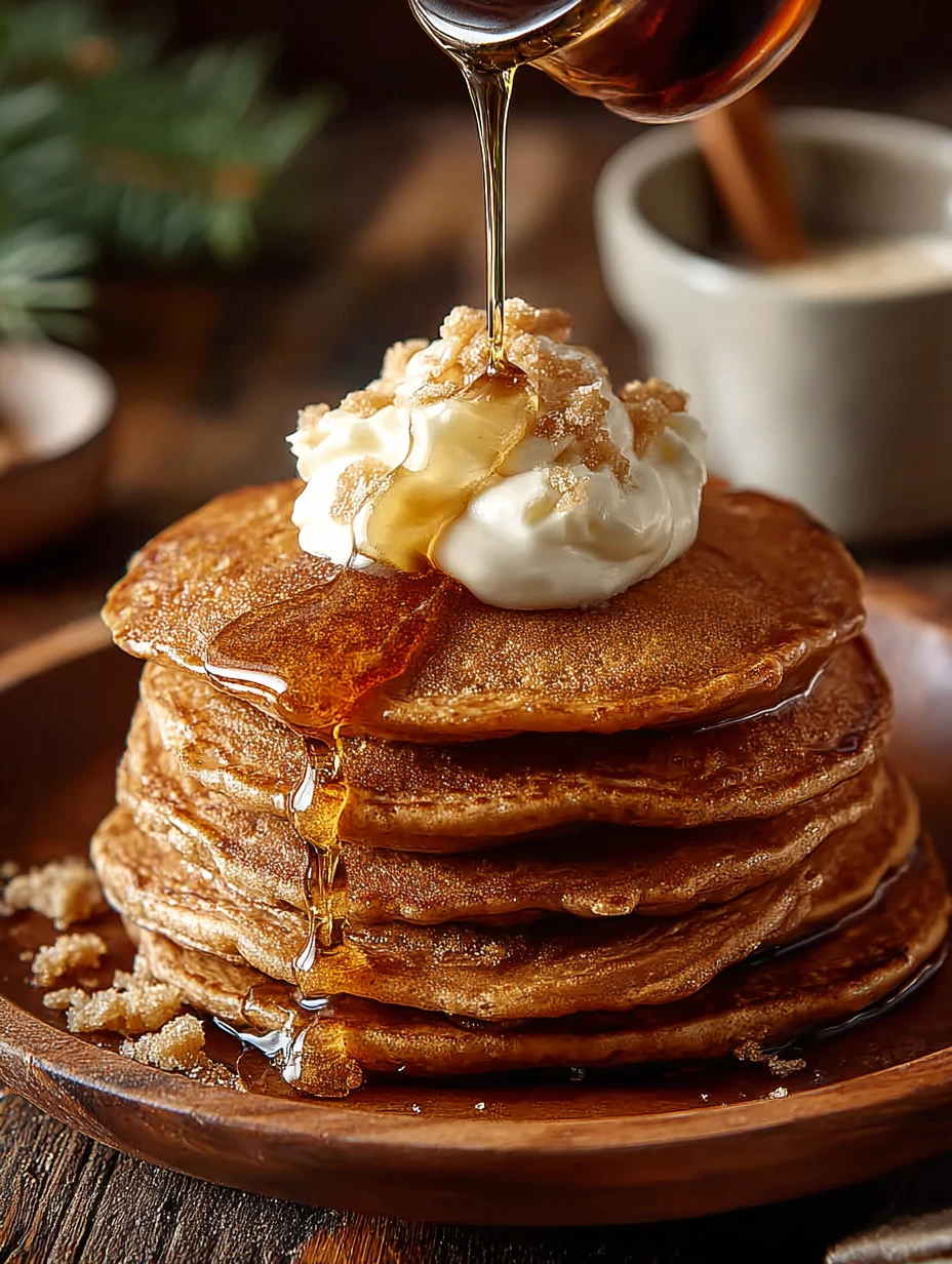 Easy Gingerbread Pancakes Recipe Homemade Gingerbread Pancakes For Christmas Best Gingerbread Pancake Mix Gingerbread Panc...