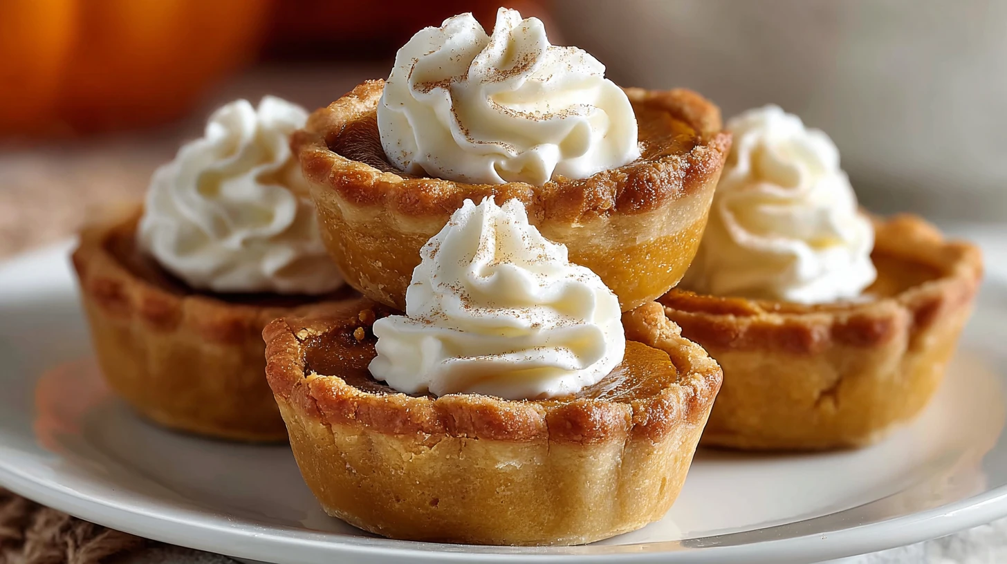 Easy Mini Pumpkin Pies Recipe For Fall Homemade Mini Pumpkin Pie Bites Best Pumpkin Pie Recipe For Thanksgiving Gluten Fre...