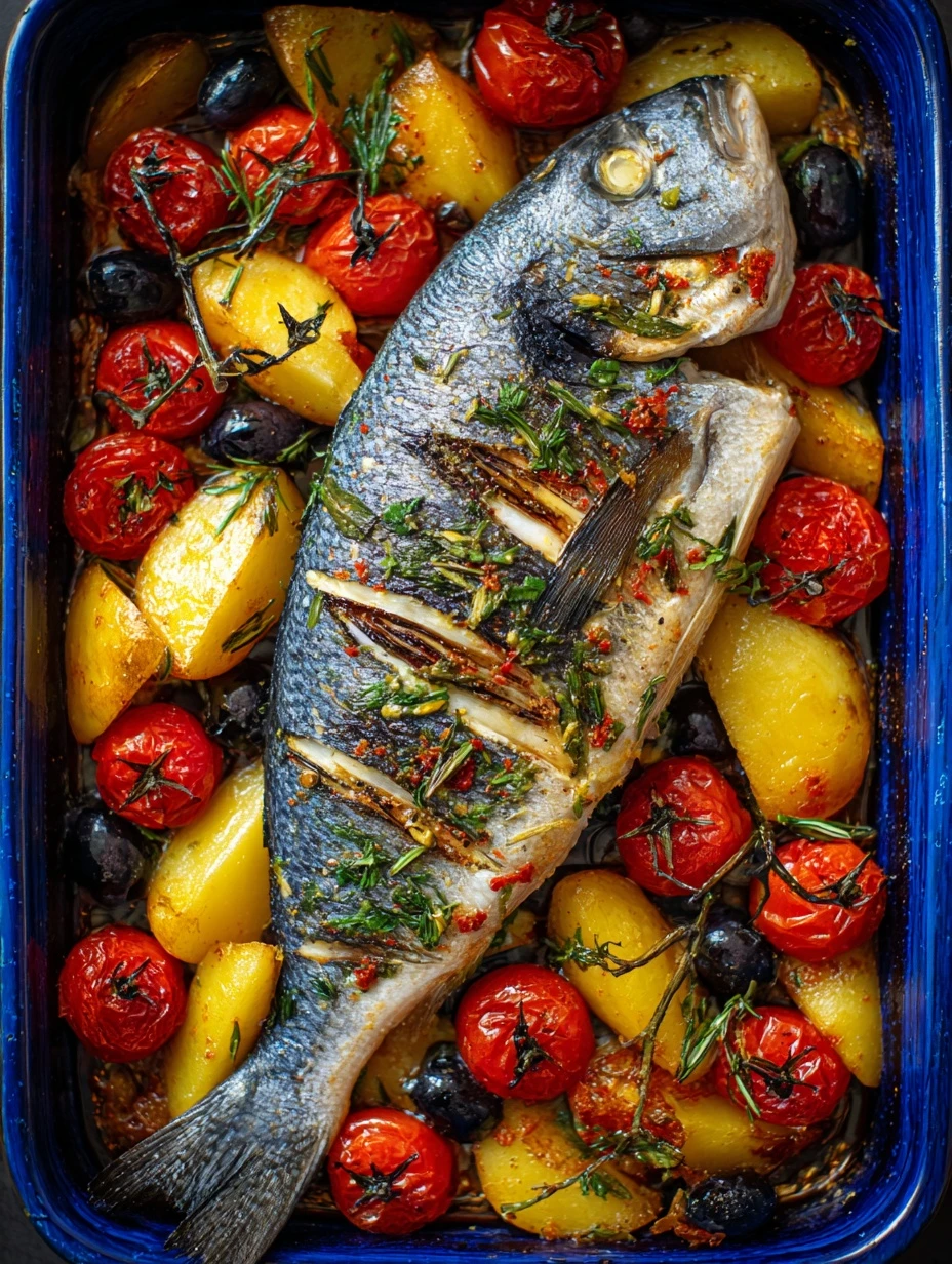 Easy Roasted Dorada Recipe One-pan Dorada With Basil Mediterranean Dorada Recipe Low-prep Dorada Fish Recipe Healthy Roast...