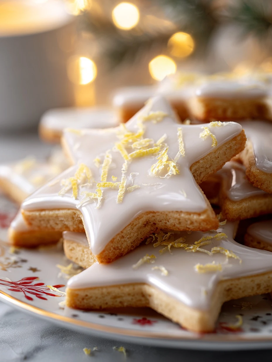 Glazed Lemon Shortbread Tree Cookies Recipe Zesty Lemon Tree Cookie Ideas Festive Glazed Shortbread Cookies Best Lemon Sho...