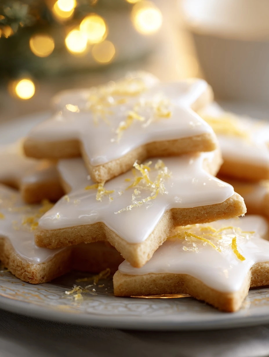 Glazed Lemon Shortbread Tree Cookies Recipe Zesty Lemon Tree Cookie Ideas Festive Glazed Shortbread Cookies Best Lemon Sho...