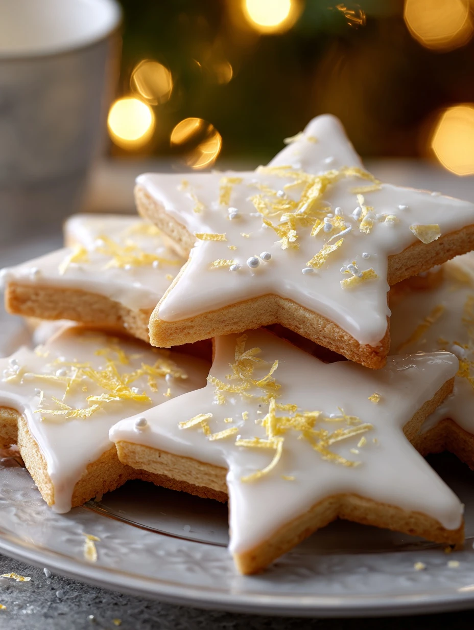 Glazed Lemon Shortbread Tree Cookies: A Festive, Zesty Delight