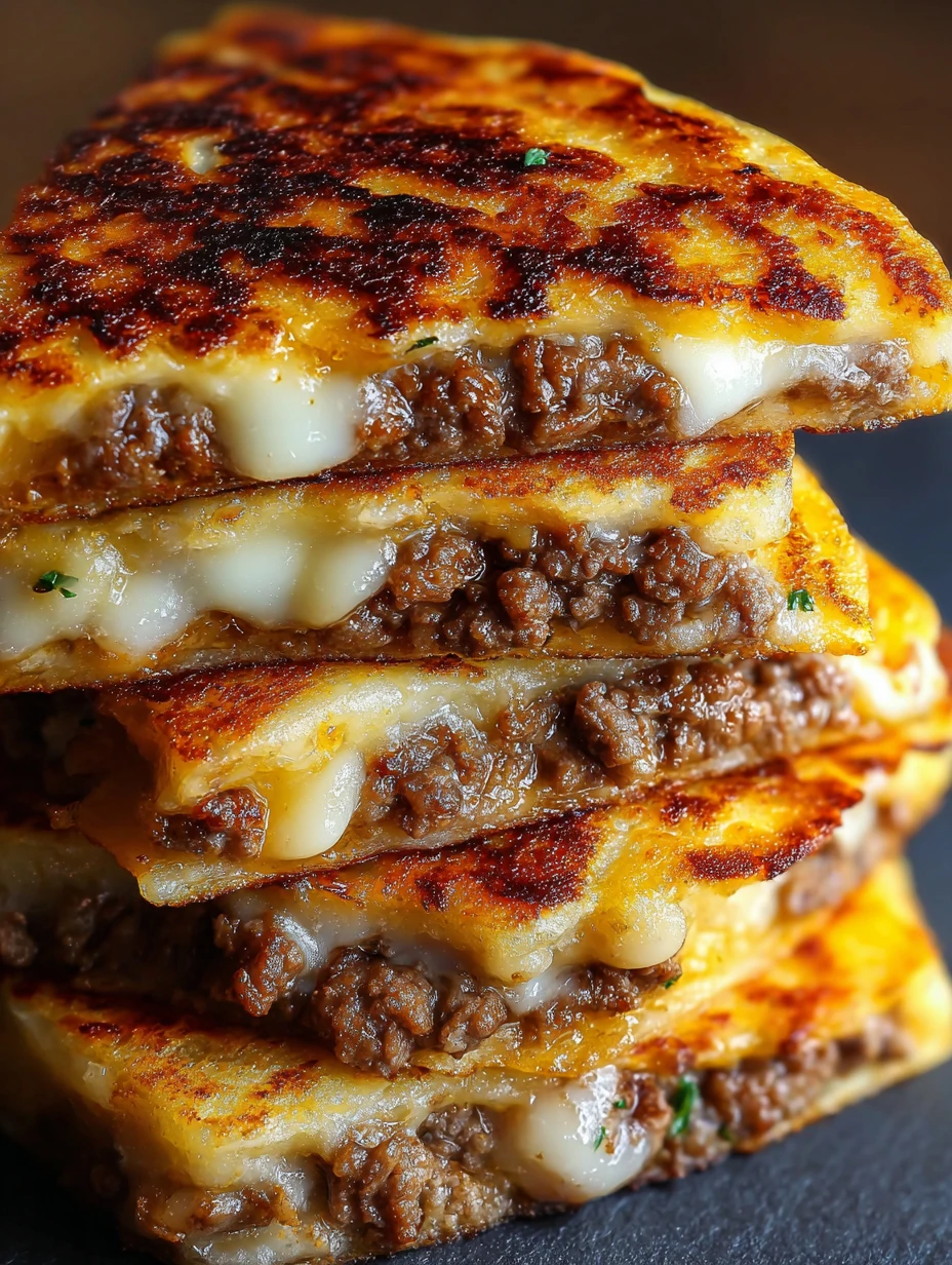 Golden Potato Pancakes With Beef Recipe Savory Beef Stuffed Potato Pancakes Cheesy Beef Potato Pancakes Gourmet Beef And C...