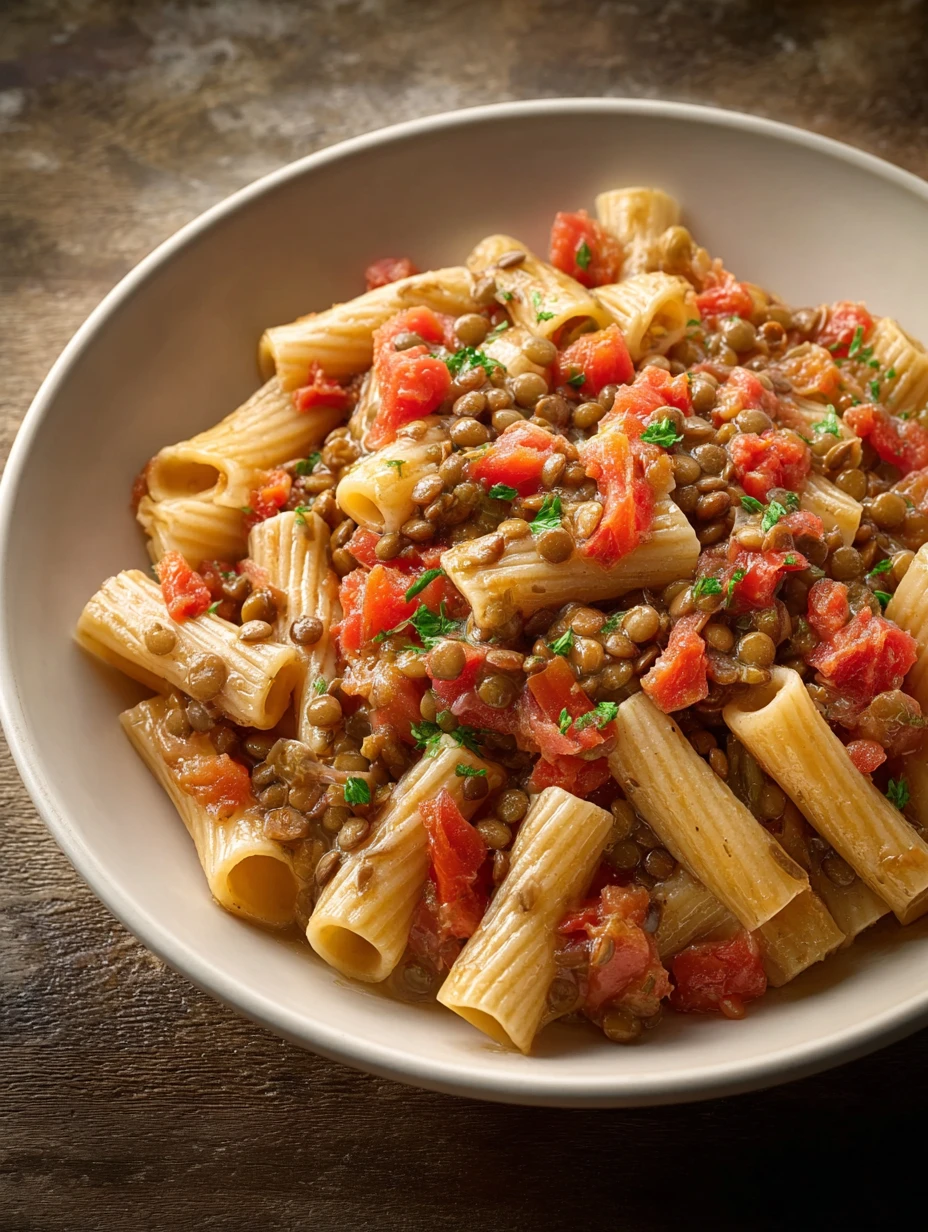 Healthy Pasta With Lentils Recipe Easy Lentil Pasta Dish Hearty Lentil Pasta Meals Vegan Lentil Pasta Recipe Gluten-free L...