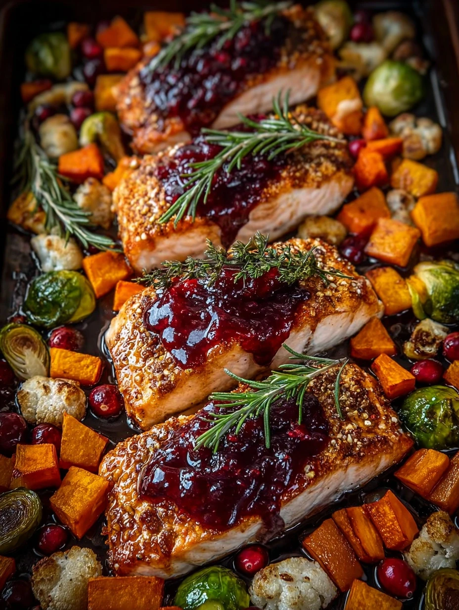 Honey Cranberry Chicken Bake Recipe Easy Cranberry Chicken Bake Roasted Autumn Vegetables With Chicken Honey Cranberry Chi...
