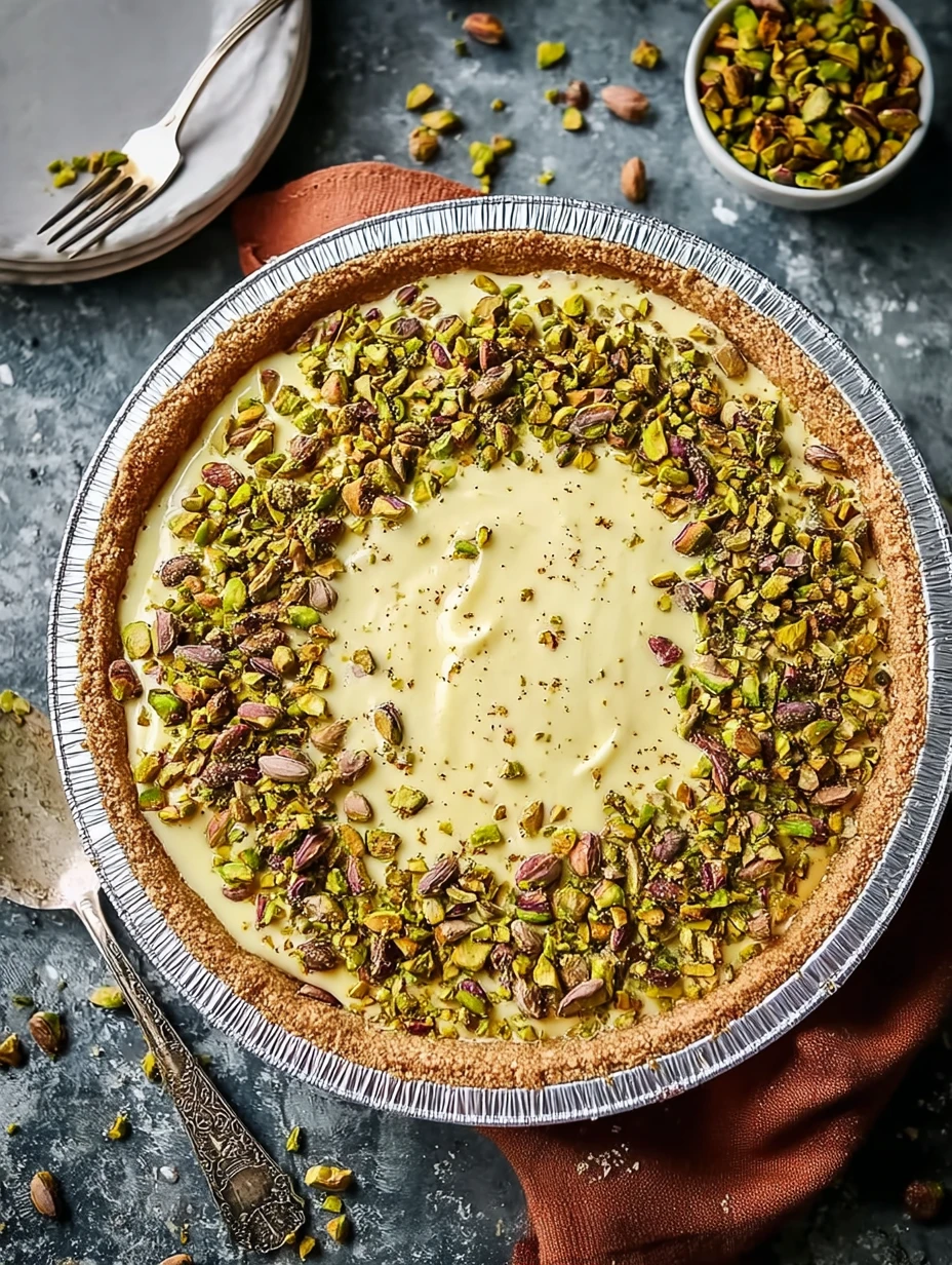 Irresistible Baked Pistachio Custard Pie – A Unique, Creamy Holiday Dessert