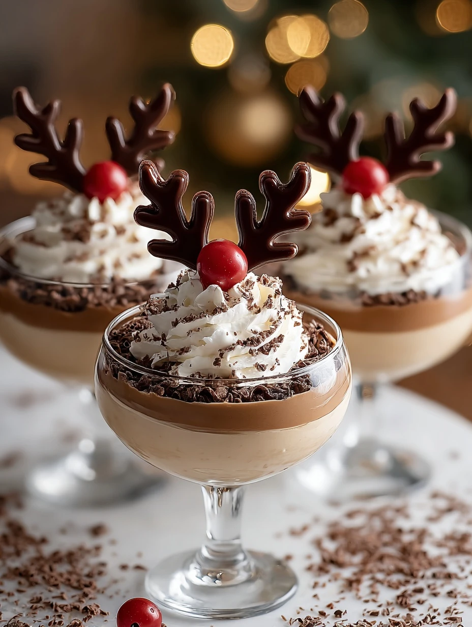 Reindeer Cookie Crunch Cups – A Festive No-Bake Dessert