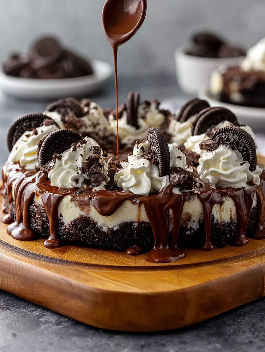 Oreo Fudge Brownie Pizza Recipe Best Oreo Fudge Brownie Pizza Homemade Oreo Fudge Brownie Pizza Easy Oreo Fudge Brownie Pi...