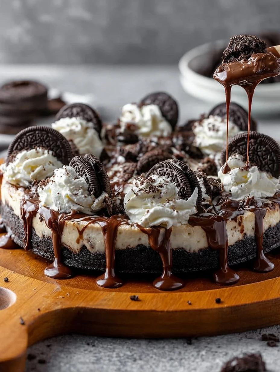 Oreo Fudge Brownie Pizza Recipe Best Oreo Fudge Brownie Pizza Homemade Oreo Fudge Brownie Pizza Easy Oreo Fudge Brownie Pi...