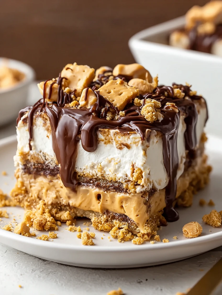 Peanut Butter Crunch Lasagna Recipe Easy Peanut Butter Lasagna Dessert Homemade Peanut Butter Crunch Lasagna Best Peanut B...