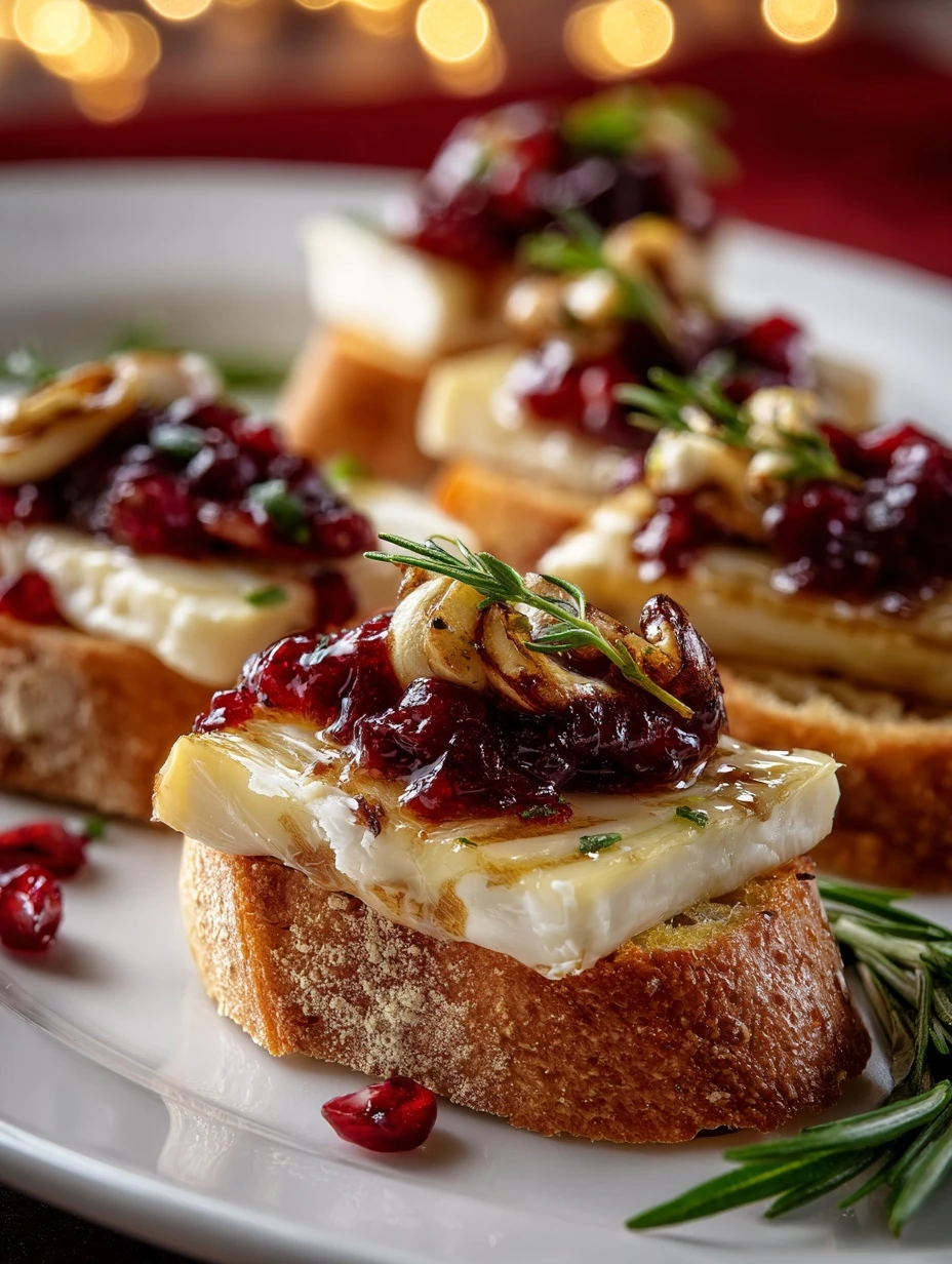 Pear Brie Cranberry Crostini: A Festive & Savoury Bite