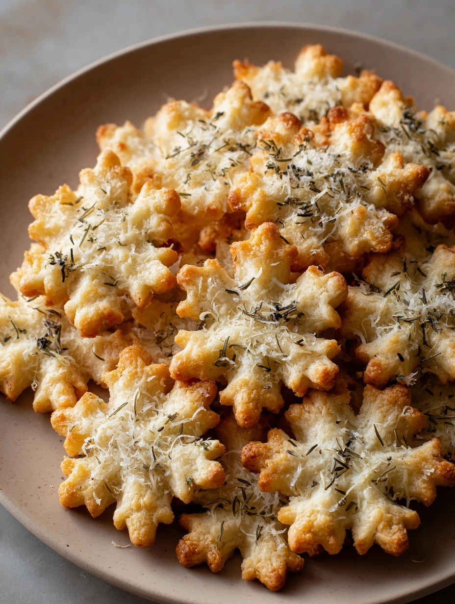 Rosemary Parmesan Cookies Recipe Savory Snowflake Cookies Baking How To Make Rosemary Parmesan Snowflake Cookies Rosemary ...