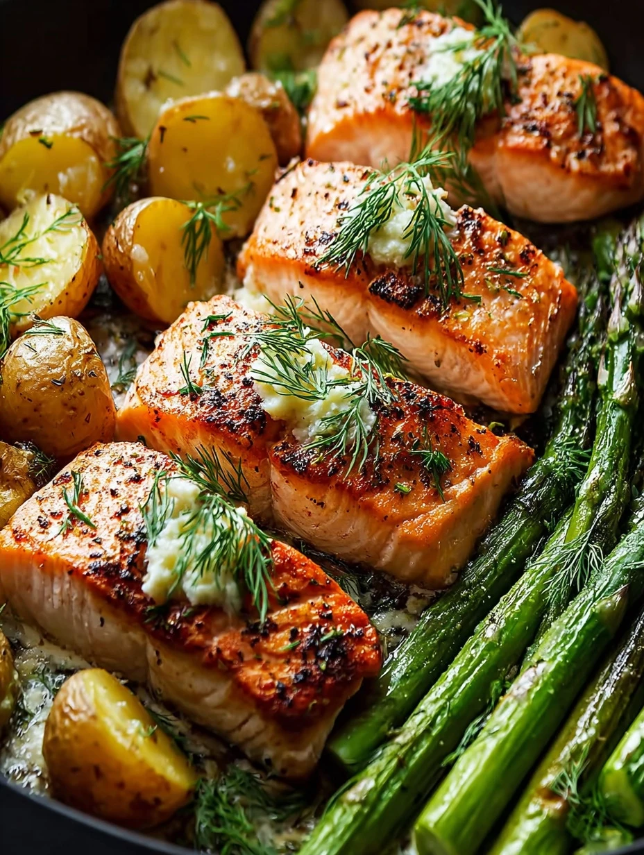 Sheet Pan Salmon & Asparagus with Crispy Smashed Potatoes: An Incredible 5-Star Recipe