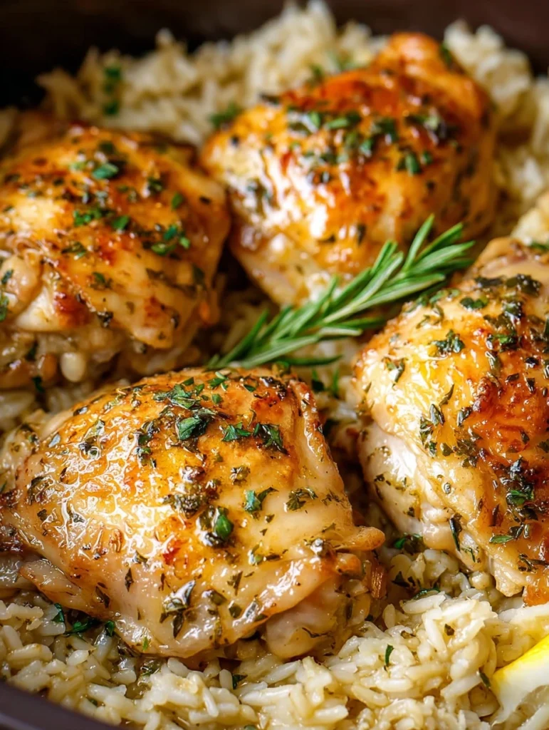 Slow Cooker Lemon Herb Chicken Recipe Easy Lemon Herb Chicken And Rice Slow Cooker Best Slow Cooker Chicken Rice Recipe Le...