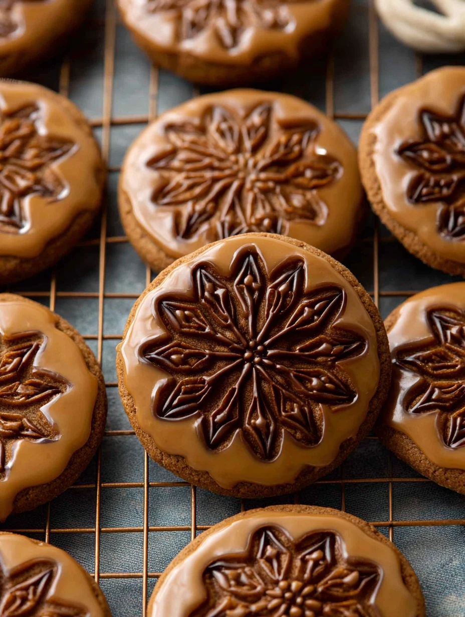 Stamped Chocolate Espresso Cookies