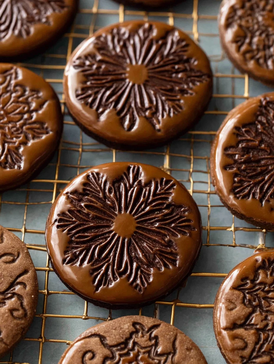 Stamped Chocolate Espresso Cookies