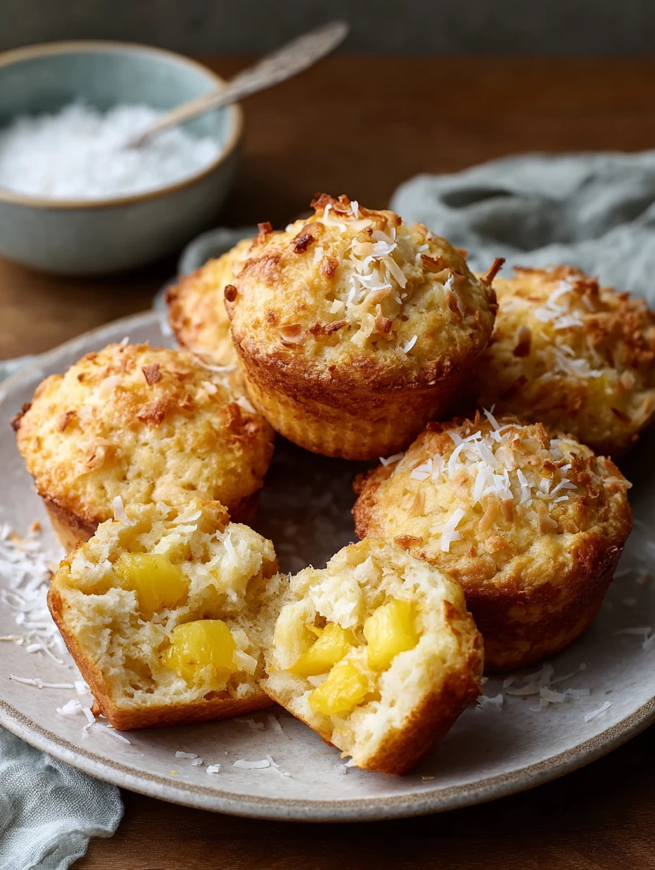 Sunshine Bite Cottage Cheese Pineapple Coconut Muffins