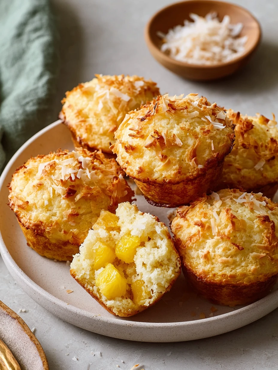 Sunshine Bite Cottage Cheese Pineapple Coconut Muffins