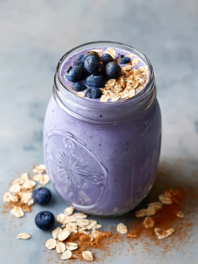 Blueberry Muffin Protein Shake Oats Cinnamon