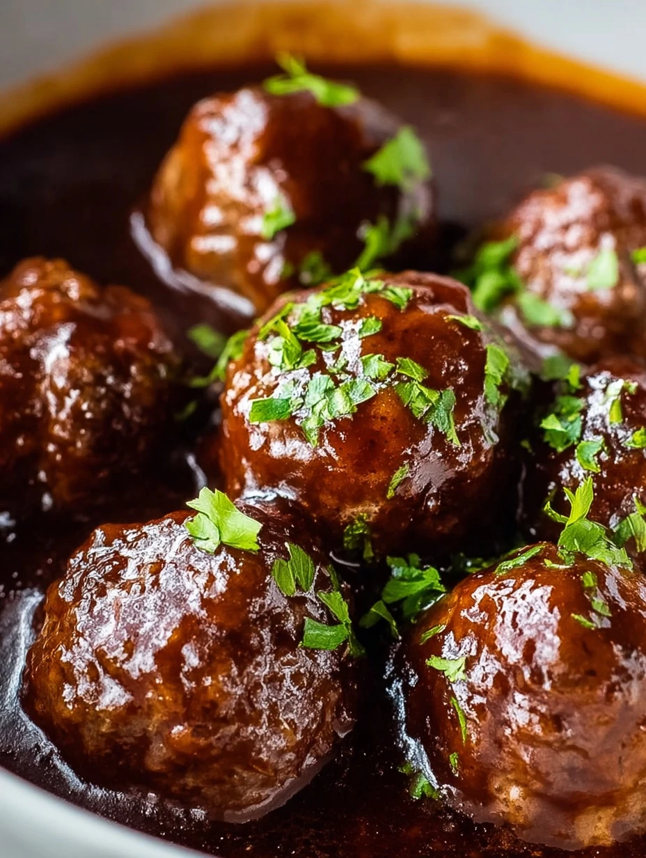 Braised Beef Meatballs Red Wine Gravy