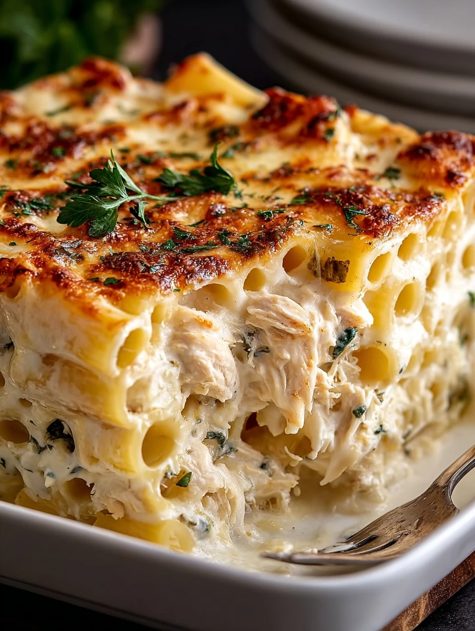 Creamy Chicken Alfredo Lasagna Our Version