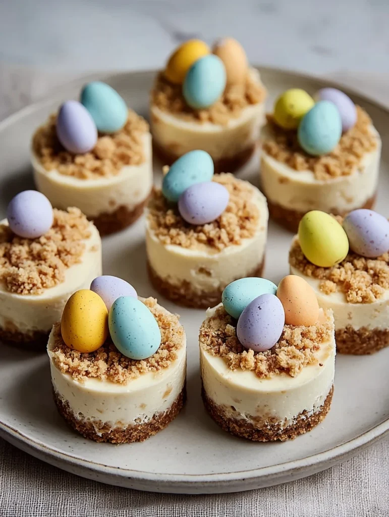 Creamy Mini Egg Cheesecakes